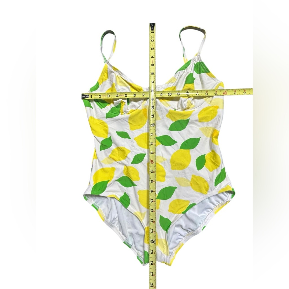KATE SPADE womens lemons one piece underwire swimsuit size XL NWT - Picture 7 of 8
